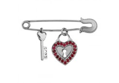 Булавка из серебра с фианитом