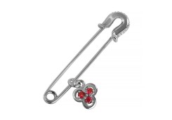 Булавка из серебра с фианитом