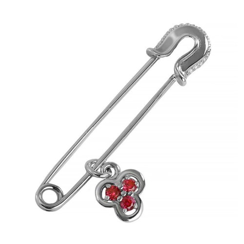 Булавка из серебра с фианитом