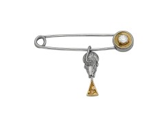 Булавка из серебра с фианитом