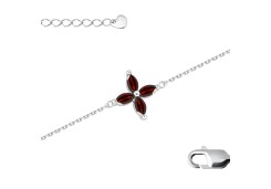 Серебряный браслет с гранатом