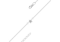 Серебряный браслет с фианитом