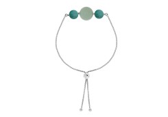 Серебряный браслет с амазонитом