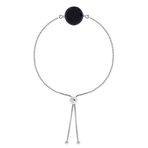 Серебряный браслет с ониксом