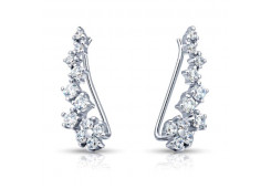 Серьги из серебра 925 пробы с фианитом