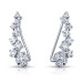 Серьги из серебра 925 пробы с фианитом