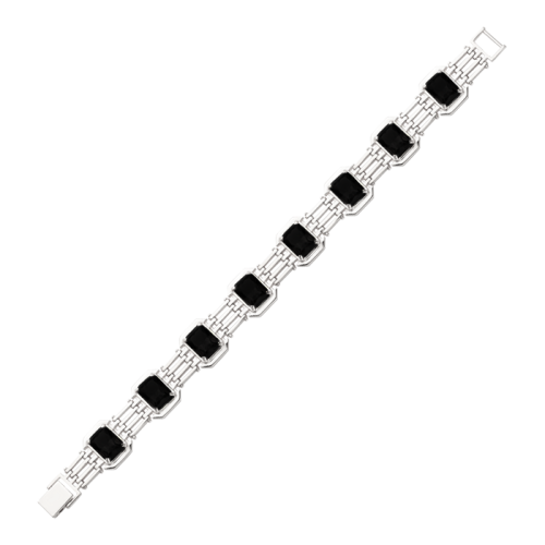 Серебряный браслет с фианитом