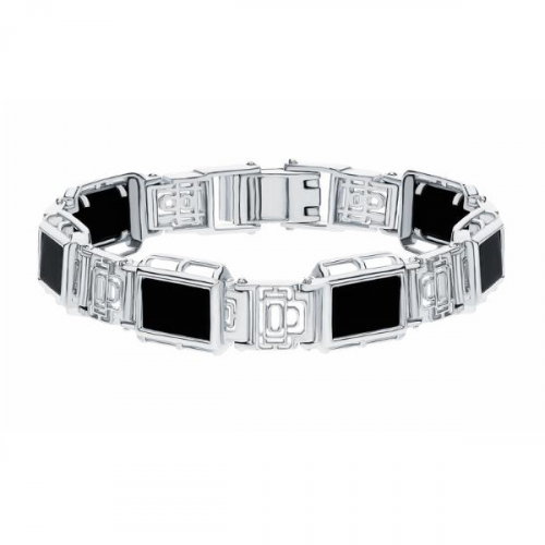 Серебряный браслет с агатом