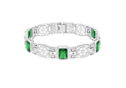 Серебряный браслет со шпинелью