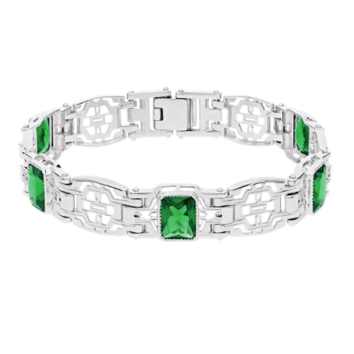 Серебряный браслет со шпинелью