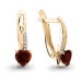 Серьги из серебра 925 пробы с гранатом