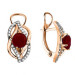 Серьги из серебра 925 пробы с гранатом