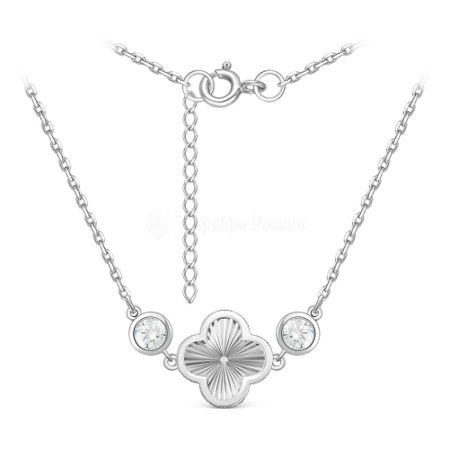 Серебряное колье с фианитом