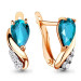 Серьги из серебра 925 пробы с топазом