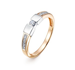 Золотое кольцо с бриллиантом