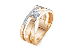 Золотое кольцо с бриллиантом