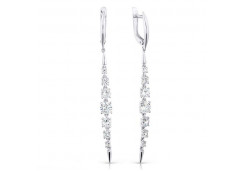 Серьги из серебра 925 пробы с фианитом