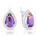 Серьги из серебра 925 пробы с кварцем