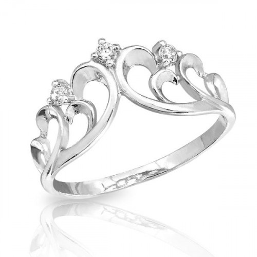 Серебряное кольцо с фианитом