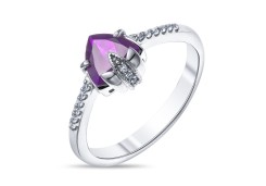 Серебряное кольцо с аметистом