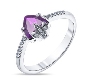 Серебряное кольцо с аметистом