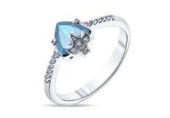 Серебряное кольцо с топазом