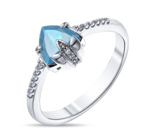 Серебряное кольцо с топазом