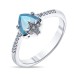 Серебряное кольцо с топазом