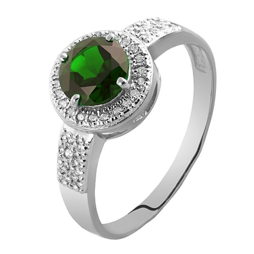 Серебряное кольцо с изумрудом