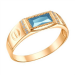 Печатка из золота с топазом