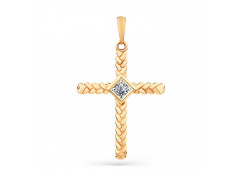 Золотая подвеска с фианитом