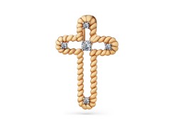 Золотая подвеска с фианитом