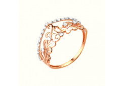 Золотое кольцо с фианитом