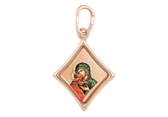 Золотая подвеска с эмалью