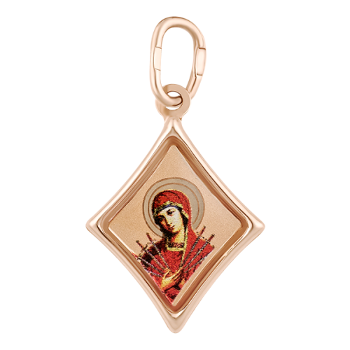 Золотая подвеска с эмалью