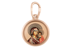 Золотая подвеска с эмалью