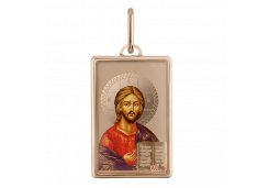 Золотая подвеска с эмалью