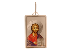 Золотая подвеска с эмалью