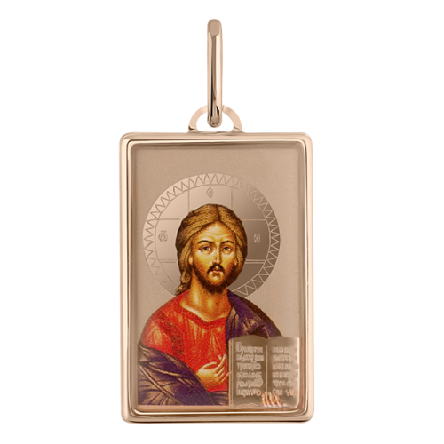 Золотая подвеска с эмалью