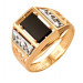 Печатка из золота с ониксом