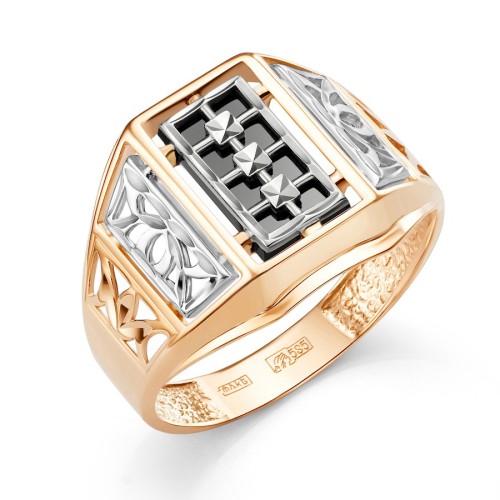 Печатка из золота с ониксом