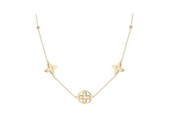 Золотое колье с фианитом