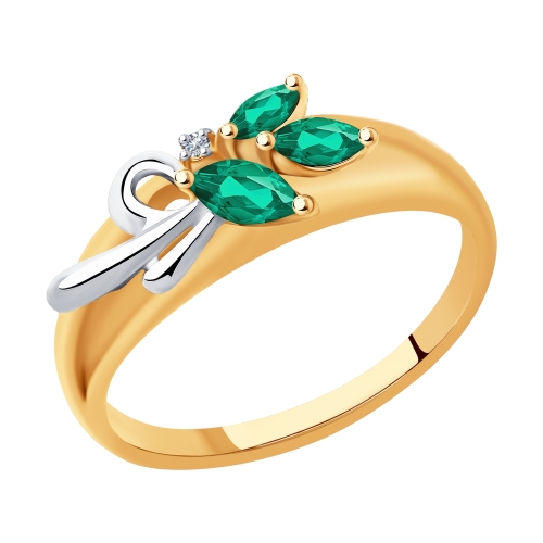 Золотое кольцо с изумрудом
