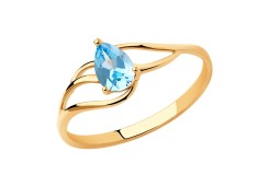 Золотое кольцо с топазом