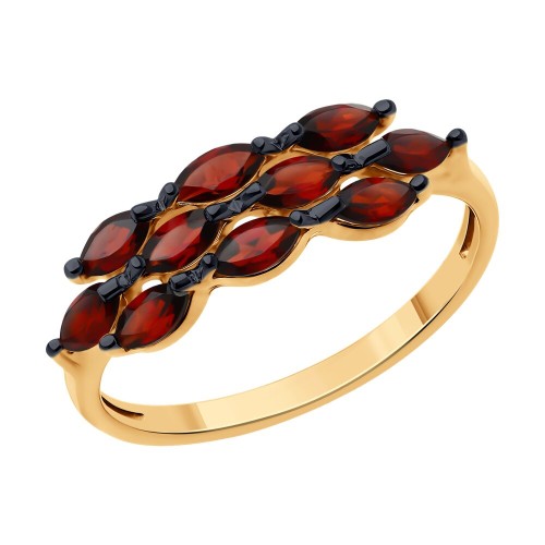 Золотое кольцо с гранатом