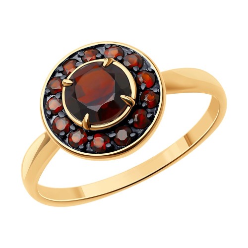 Золотое кольцо с гранатом