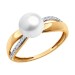 Золотое кольцо с жемчугом