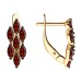 Золотые cерьги с гранатом