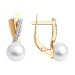 Золотые cерьги с жемчугом