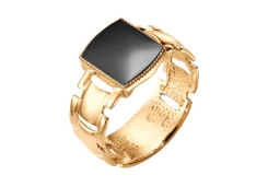 Печатка из золота с агатом